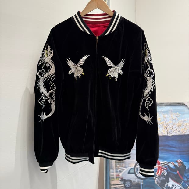 빈티지 리버서블 스카쟌