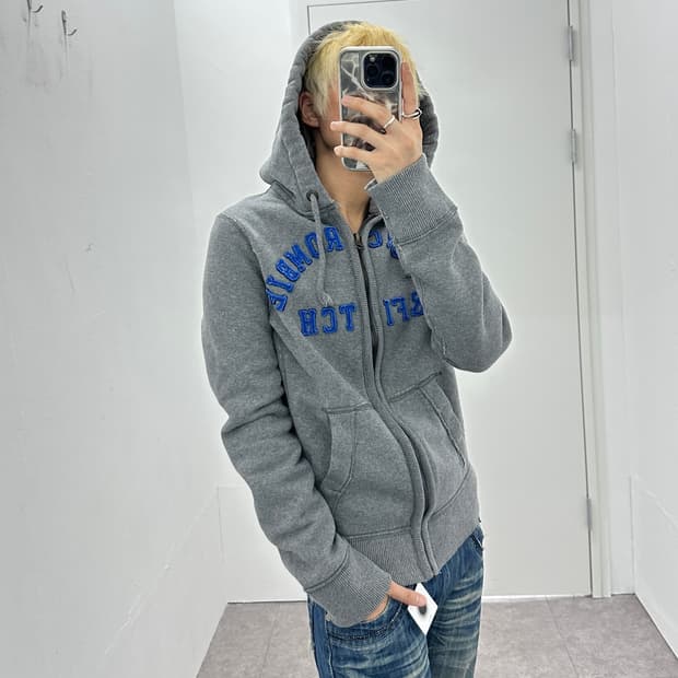 Abercrombie lettering hood zip