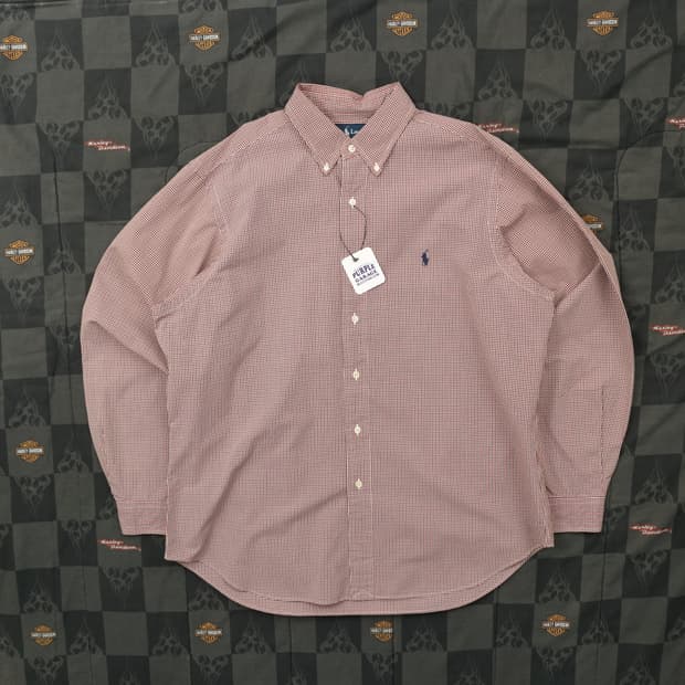 폴로 깅엄 체크셔츠 XL B73