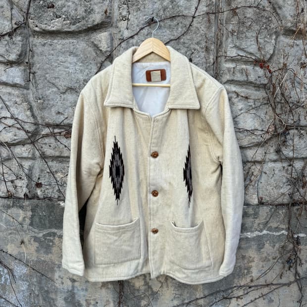 80s 푸에블로 아즈테카 몰리나 오르테가 치마요 네이티브 나바호 자켓