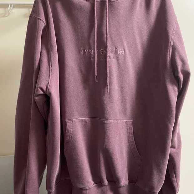 디스이즈네버뎃 L로고 후디 더스티 로즈