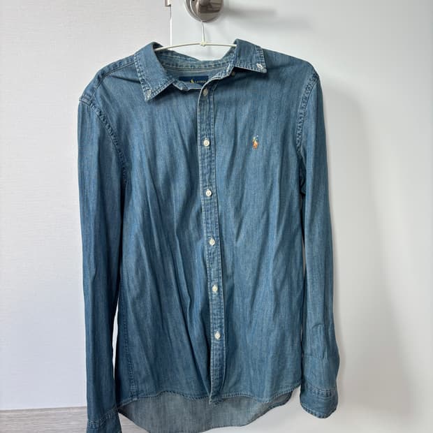 폴로 데님 셔츠 여성 xs