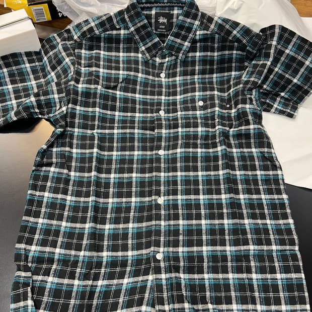 스투시 아카이브로고 체크셔츠