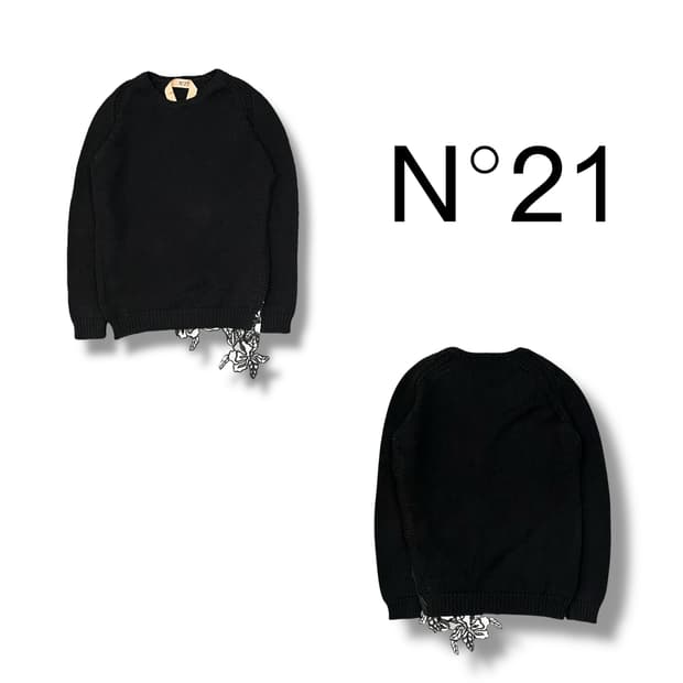  n21 플라워 자수 니트 y12333