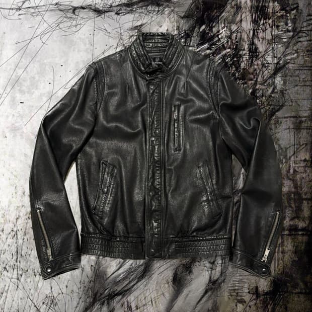 None Black Lambskin Rider Jacket