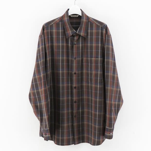 오라리 울셔츠 24SS SUPER LIGHT WOOL CHECK 