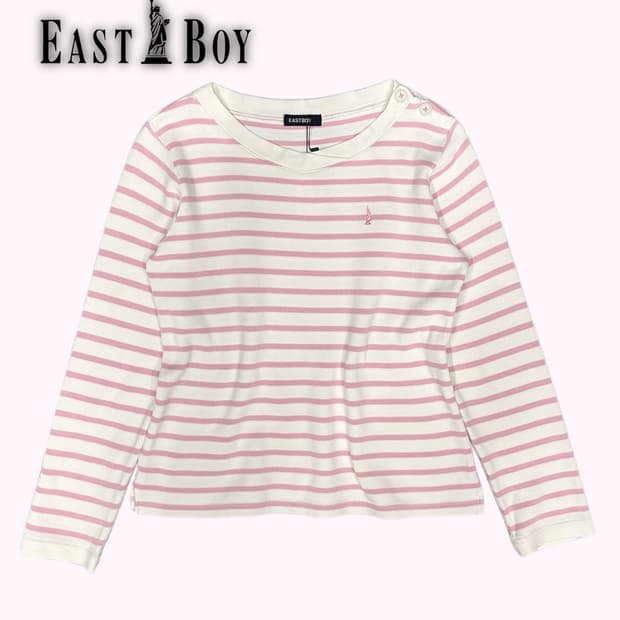 pink stripe logo t-shirt