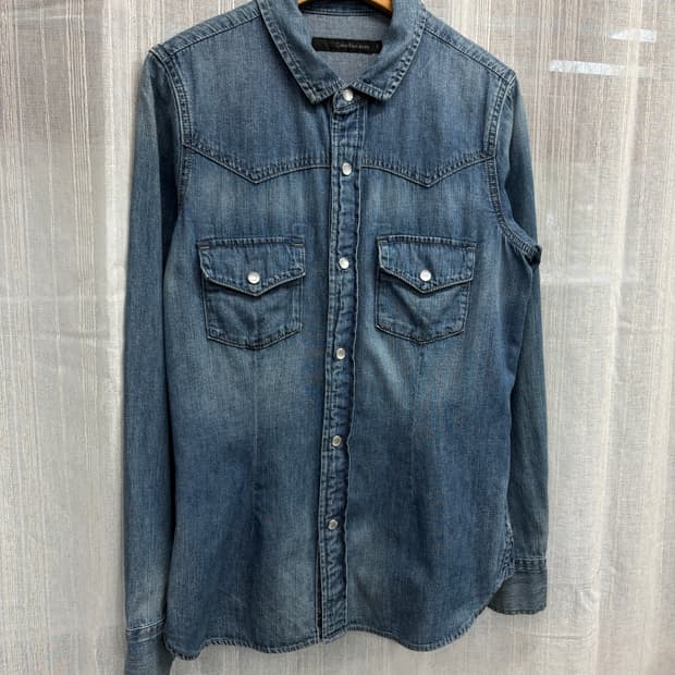 Ck 캘빈클라인 웨스턴 중청 데님 청셔츠 Calvin Klein Deni