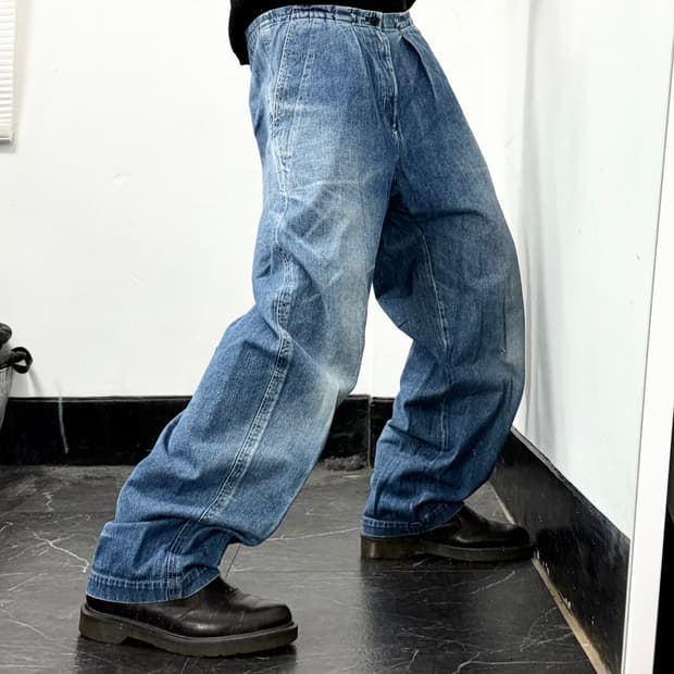요지 야마모토 와이즈 와이드 데님 팬츠