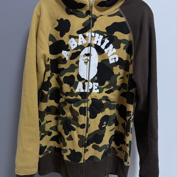 베이프 크레이지 카모 후드집업 황계