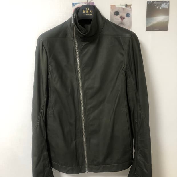 릭오웬스 18SS CYCLOPS 몰리노 레더자켓 카키 50