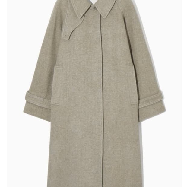 COS 코스 오버사이즈 라운드 울 코트 S