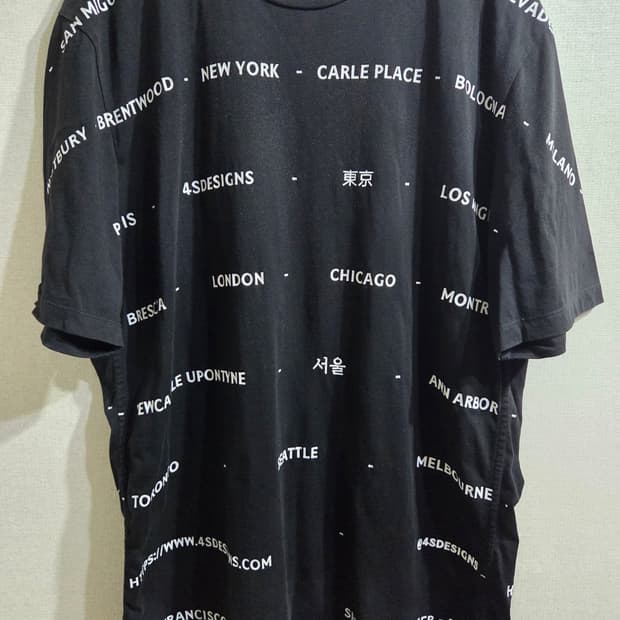 4SDESIGN 시티 로고 반팔티