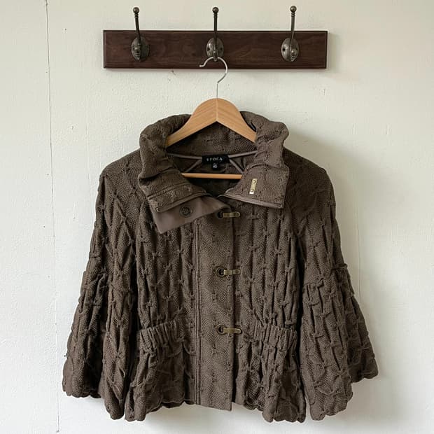 EPOCA 브라운 후크 자켓