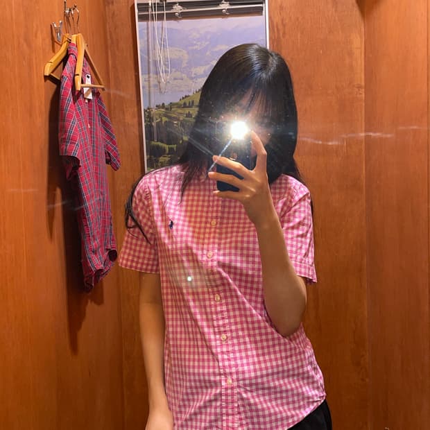 (L) POLO 폴로 랄프로렌 체크 반팔 셔츠