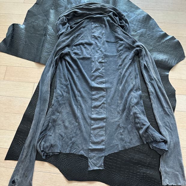 L.G.B mud washed cross cardigan