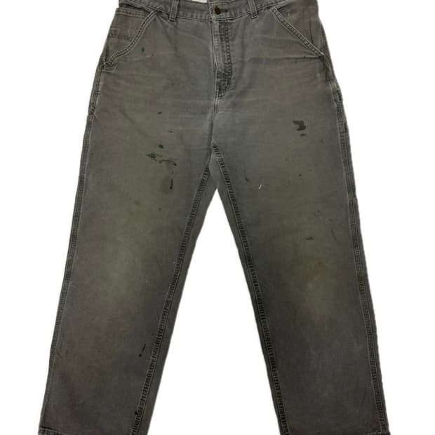 99s-02s 칼하트 모스 그린 카펜터 팬츠 32x30