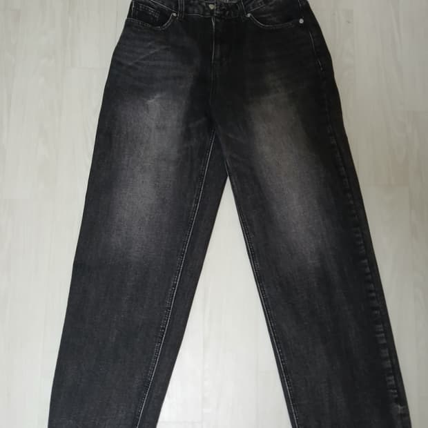 토피 와이드 흑청