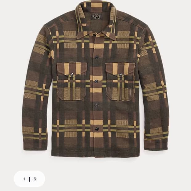 RRL 패턴 자카드 오버셔츠 M