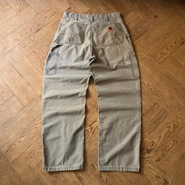 [31]칼하트 USA 빈티지 리페어 그레이 싱글니 카펜터 워크 팬츠