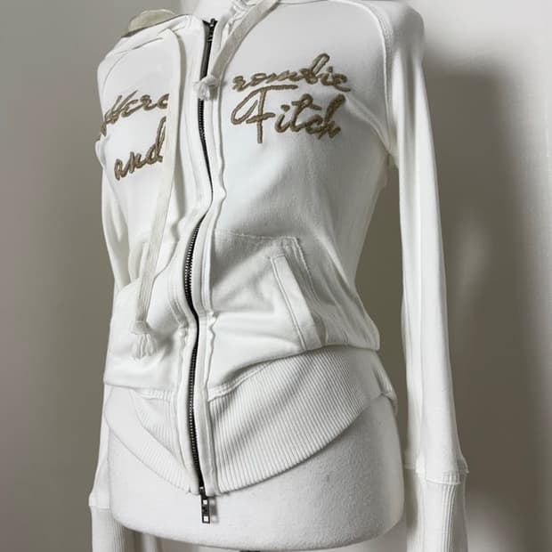 아베크롬비 아이보리 후드집업