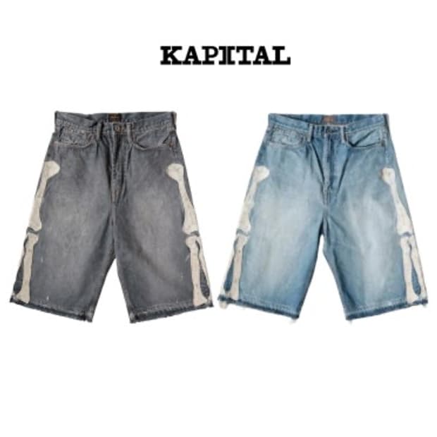 캐피탈 본 데님 쇼츠 블랙 36