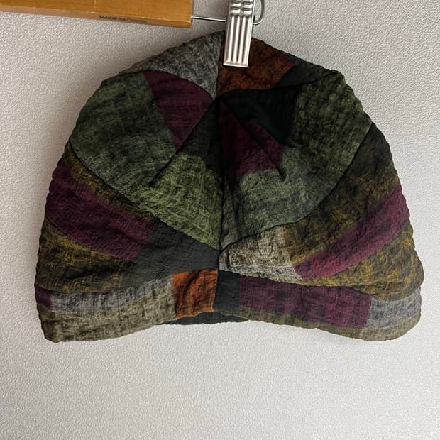 빈티지 패치워크 퀼트 비니