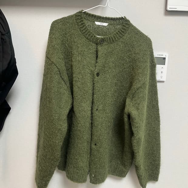 stu 모헤어 가디건 그린 L