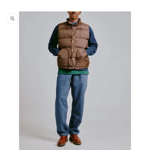 바튼웨어 구스 패딩 쪼끼(브라운) m사이즈 새상품급