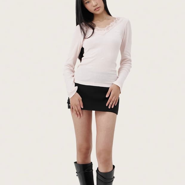 클리시어 크림도넛 슬리브리스 핑크