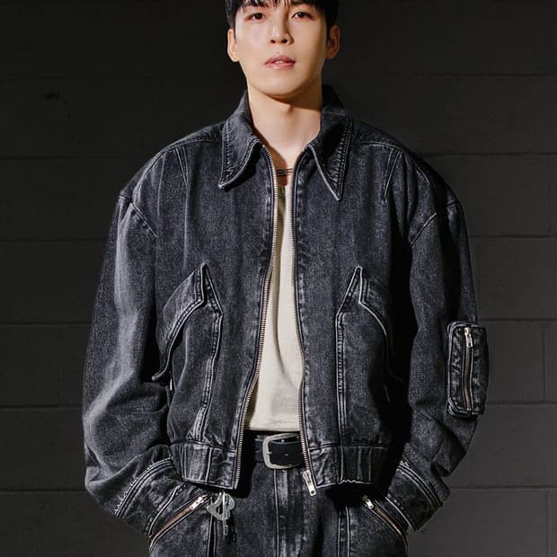 [당일배송/정품보증] 빅유니온 M-ZIPPER 블랙 워싱 크롭 데님 자켓