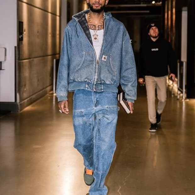 칼하트 더블니 데님 카펜터 팬츠 B73DST