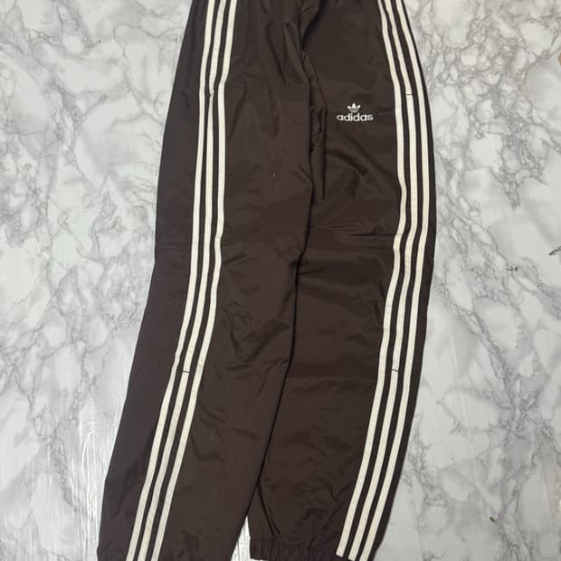 아디다스 삼선 브라운 트랙팬츠 바람막이 바지