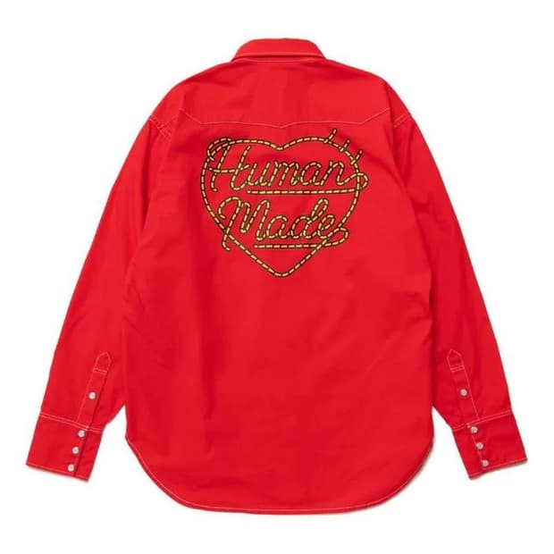 휴먼메이드 웨스턴 셔츠 레드