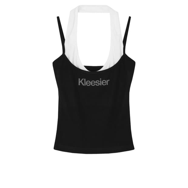 클리시어 소프트 레이어드 슬리브리스 블랙 soft layered