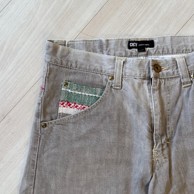 [CNCV CONCAVE] patch half pants