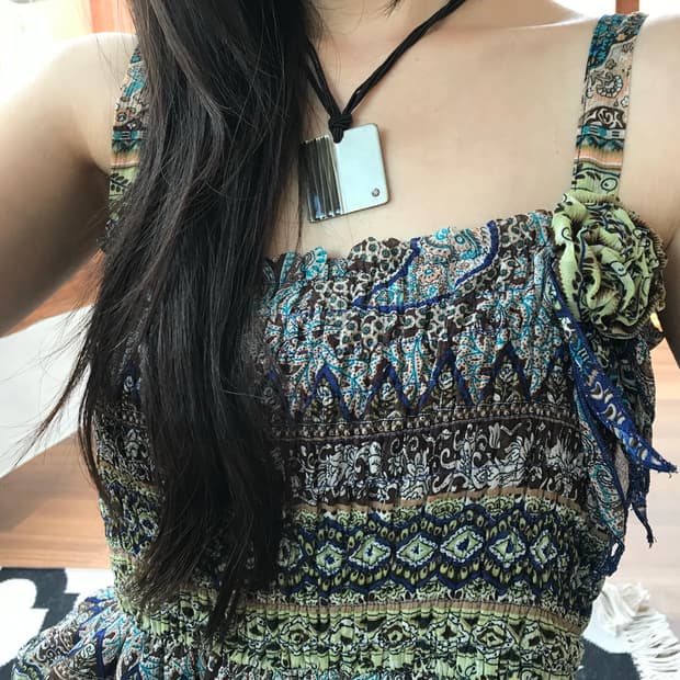 paisley pattern rose dress