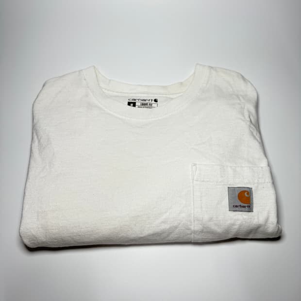 칼하트 포켓 티셔츠 화이트