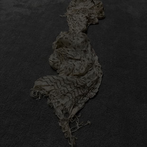 Vintage v-kei punk mood fishnet muffler