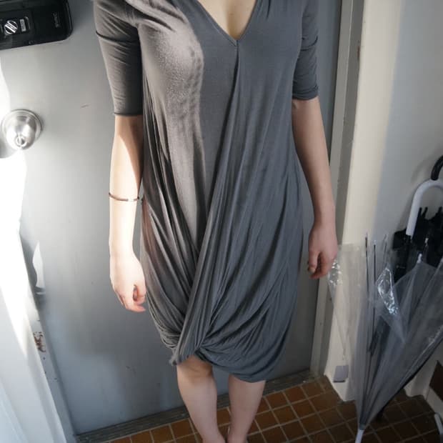 헬무트랭 드레이프 원피스