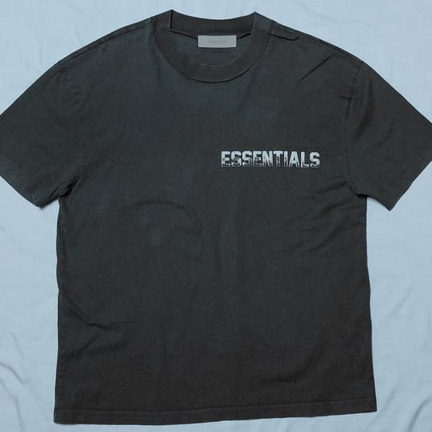 [L] 피어 오브 갓 에센셜 21SS 릴렉스드 로고 티셔츠 차콜