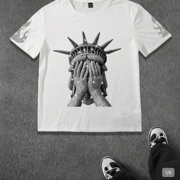 쉬인 자유의 여신상 반팔 티셔츠