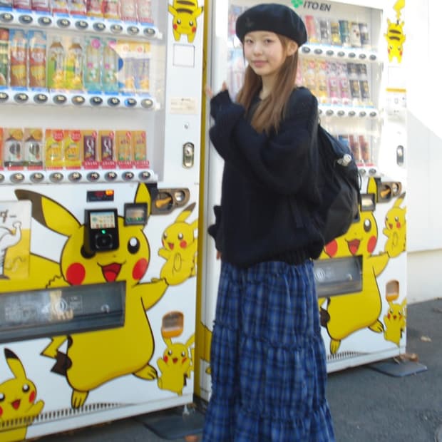 아워캐비넷 razy check skirt 롱스커트