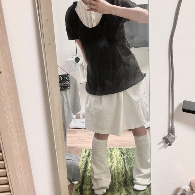 빈티지 고동색 라떼갸루모리너드니혼진 폼폼이 레이어드 니트