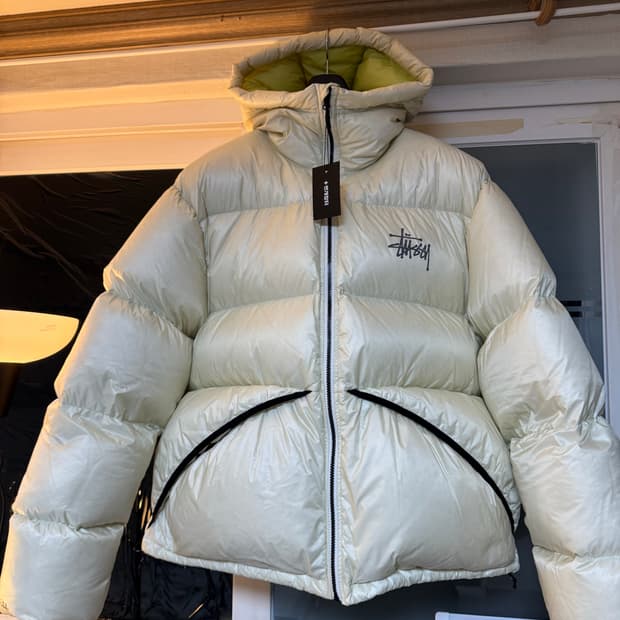 [XL] 스투시 마이크로 립스탑 다운 파카 본