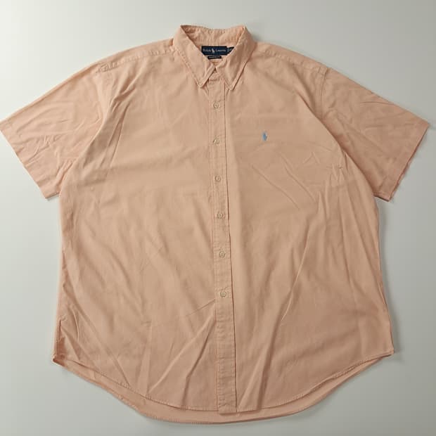 CJ390 2XL 폴로 클래식핏 00s 오렌지피치 반팔 셔츠 남방