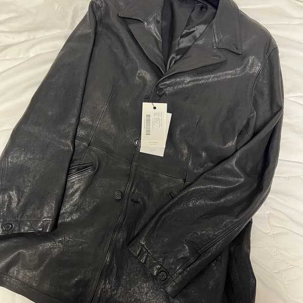 유스 워시드레더자켓 s사이즈