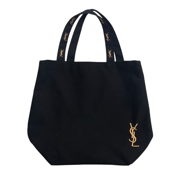 YSL 블랙 캔버스 숄더백
