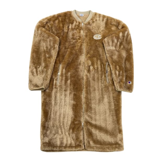 챔피온 우먼 뽀글이 쉐르파 롱 후리스 코트 브라운 L