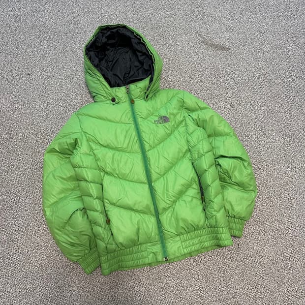노스페이스 그린 패딩